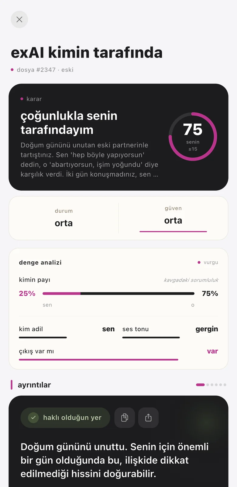 kimin tarafında ekranı
